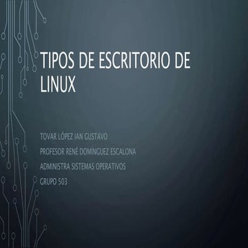 Tipos de escritorio de linux