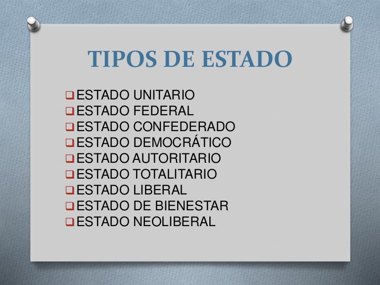 Tipos de estado