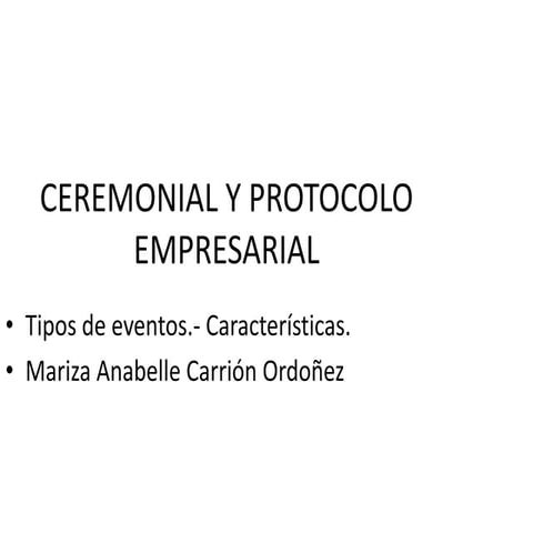 Tipos de eventos