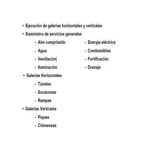 Tipos de explotación subterránea