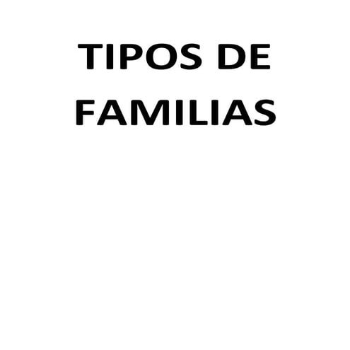 Tipos de familias