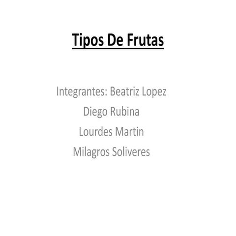Tipos de frutas