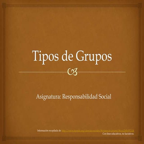 Tipos de grupos
