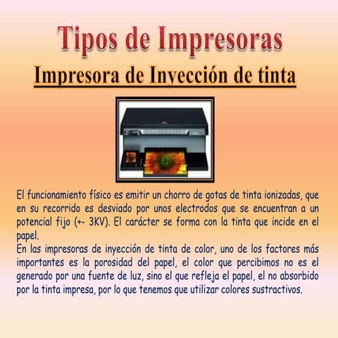 Tipos De Impresoras