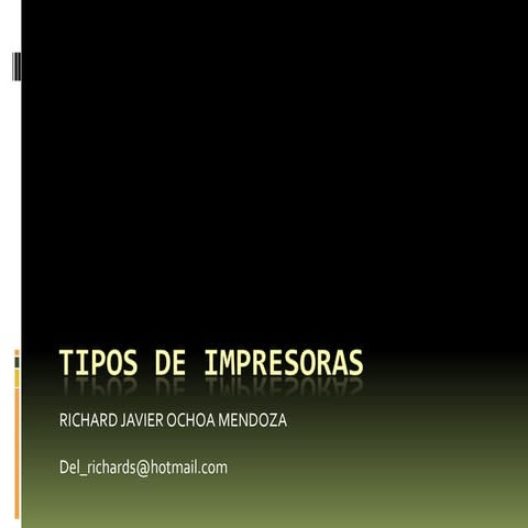Tipos De Impresoras