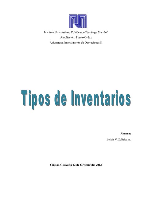 Tipos de inventarios