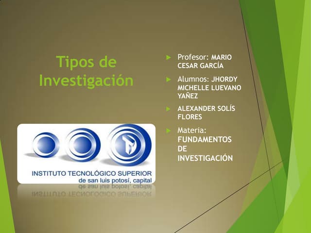 Tipos de investigacion