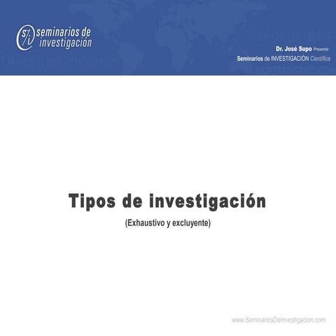 Tipos de investigacion