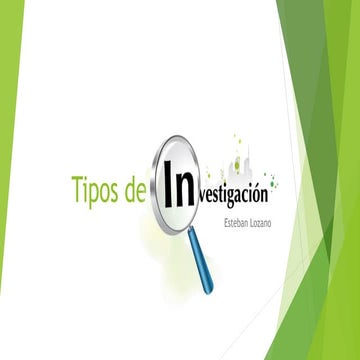 Tipos de Investigación