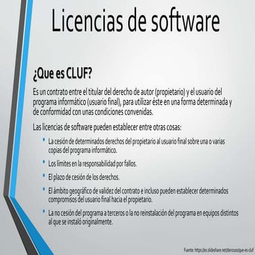 Tipos de licenciamiento de software 