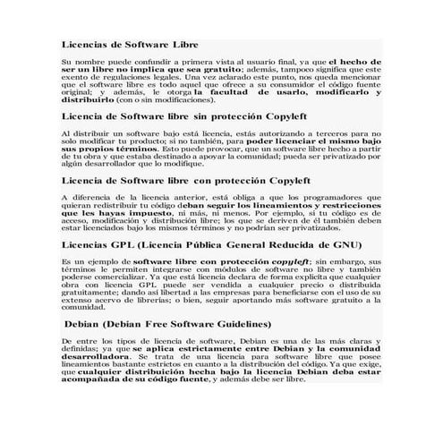 Taller: Licencias de Software Libre | PDF