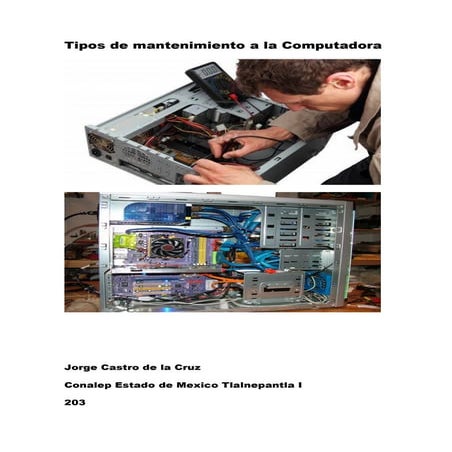 Tipos de mantenimiento a la computadora