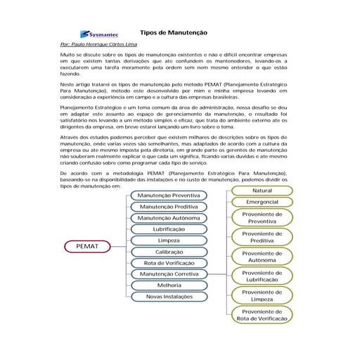 Tipos de manutenção