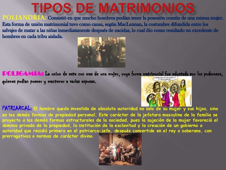 Tipos de matrimonios
