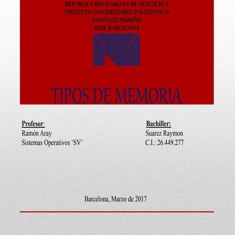 Tipos de memoria