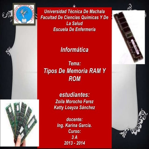 Tipos de memoria ram y rom