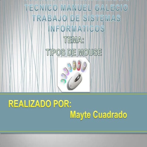 Tipos de mouse (resumido)