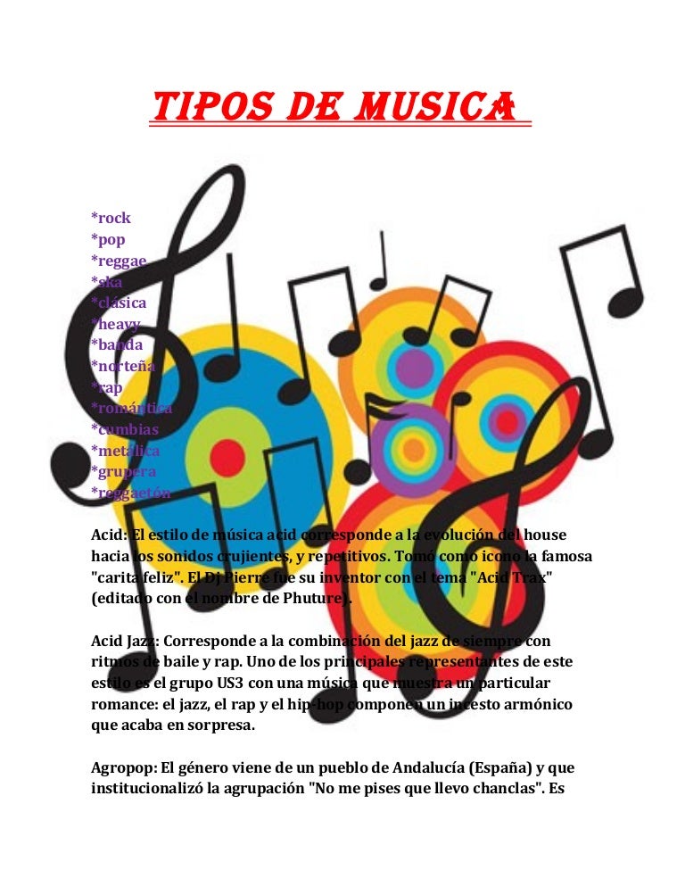 Tipos de musica Tipos de musica