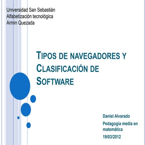 Tipos de navegadores y clasificación de software