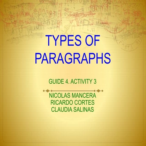 Sample paragraphs and essay (methods of paragraph | PPTX