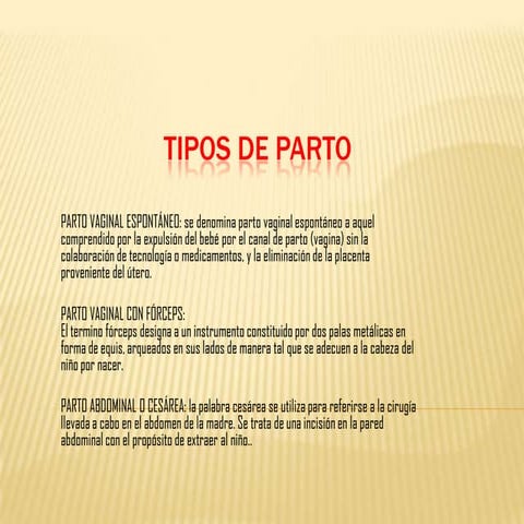 Tipos de parto