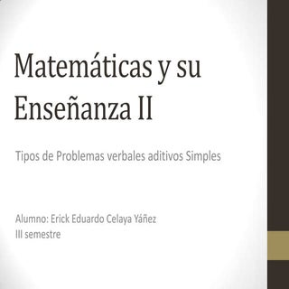 Tipos de problemas verbales aditivo...