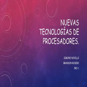 Tipos de procesadores