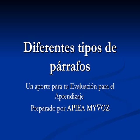 Tipos de párrafos