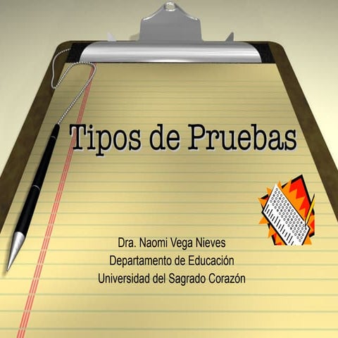 Tipos de prueba