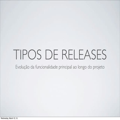 Versões de software - releases | PPTX