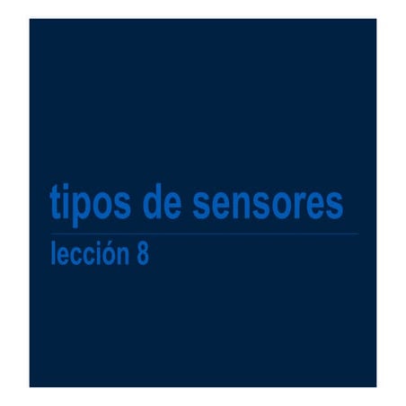 Tipos de sensores