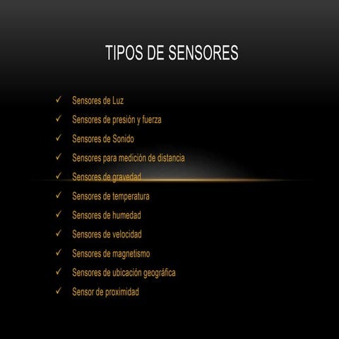 Tipos de sensores