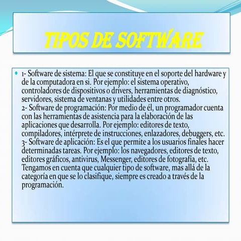 Tipos de software