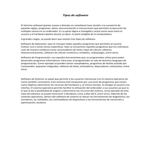 Tipos de software