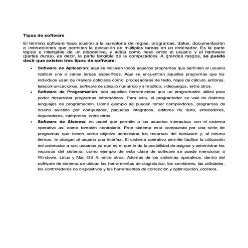 Tipos de software.
