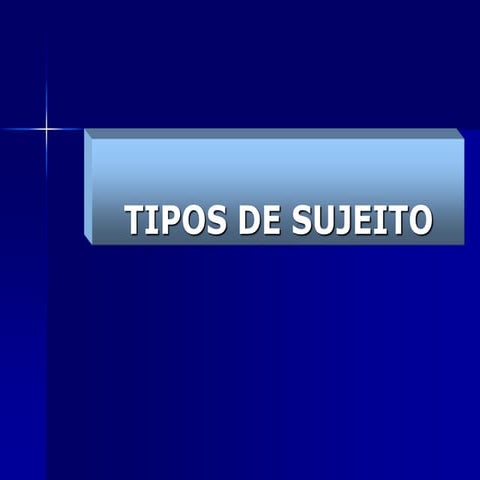 Tipos de sujeito
