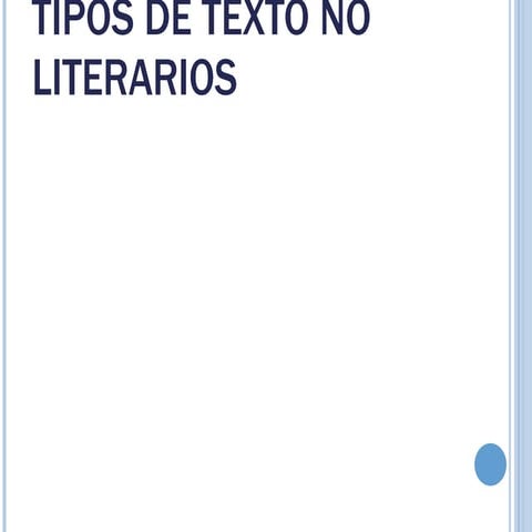 Tipos de texto no literarios, intro