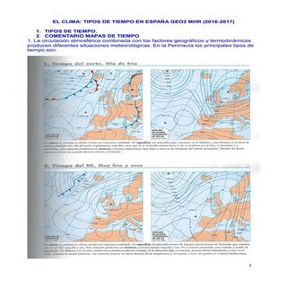 Clima: Tipos de tiempo en España