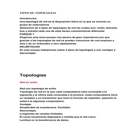 Topologias de red | DOCX