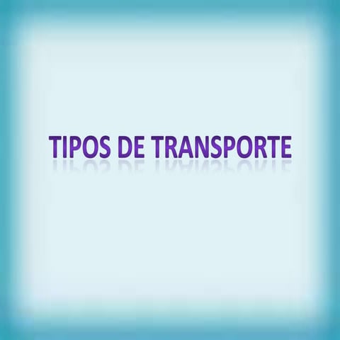 Tipos de transporte