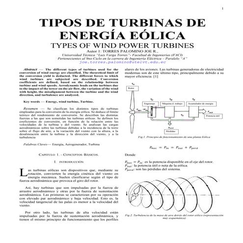 Tipos de turbinas de energía eólica | PDF