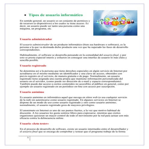 Tipos de usuarios | PPTX