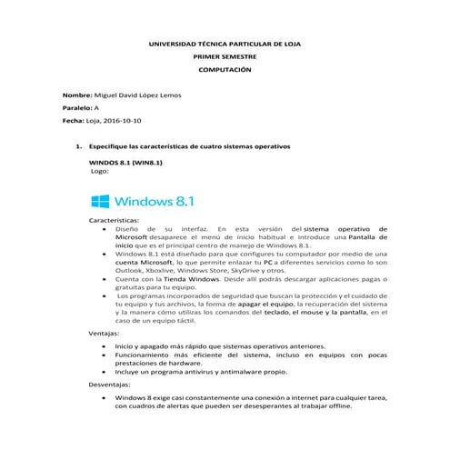 Tipos de sistemas operativos