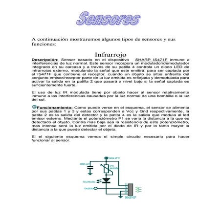 Tipos y diagramas de sensores