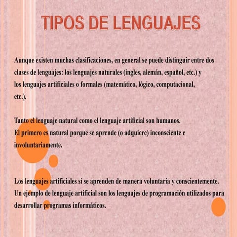 Tipos y lasificacion de lenguajes de programacion