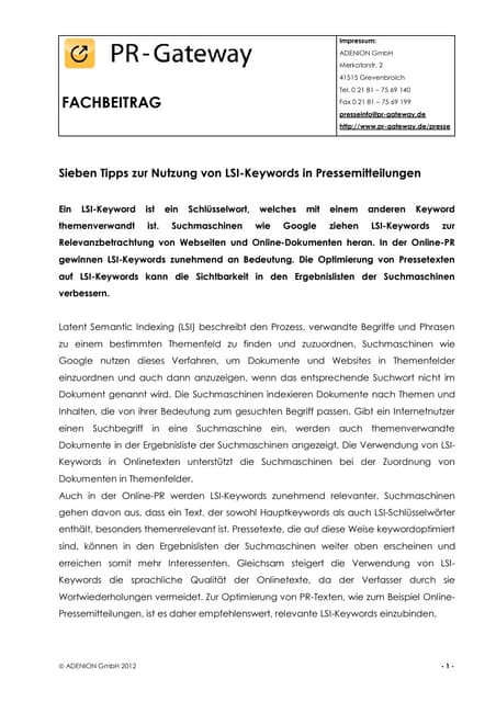 Sieben Tipps zur Nutzung von LSI-Ke...