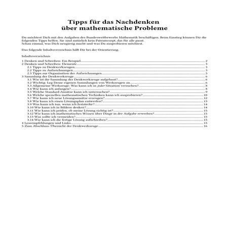 Tipps Mathewettbewerb