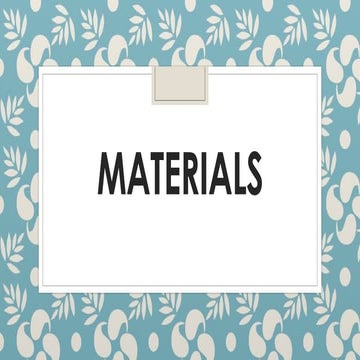 Types of materials
