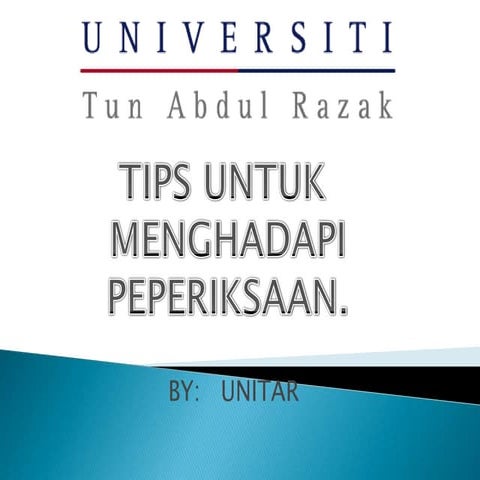 Tips On How To Study For Exam Malay Pptx