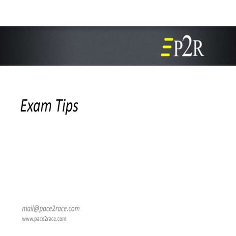 Tips for exams
